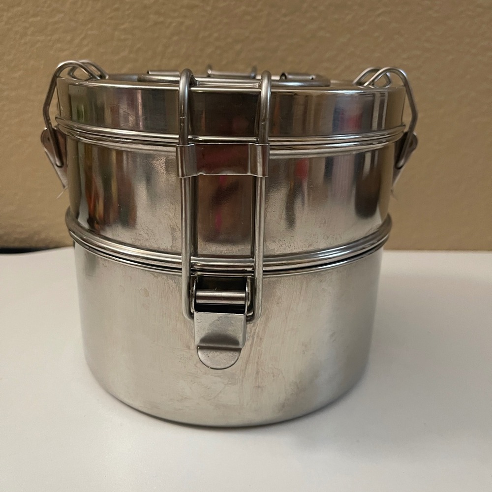 To-Go Ware 2-Tier Stainless Steel Tiffin Lunch Box Stackable Food Container